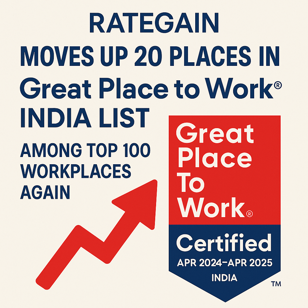 RateGain Jumps 20 Ranks in Great Place to Work® India, Reaffirms Position Among Top 100 Workplaces